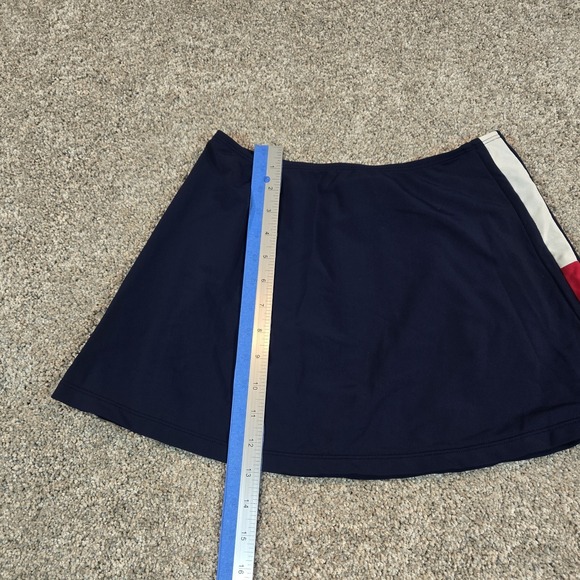 Tommy Hilfiger Swim Skirt Navy, Red, White Under Shorts Womans Small NWT - Picture 2 of 7